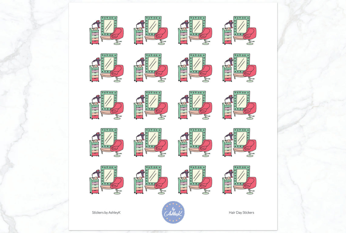 Hair Day Planner Stickers