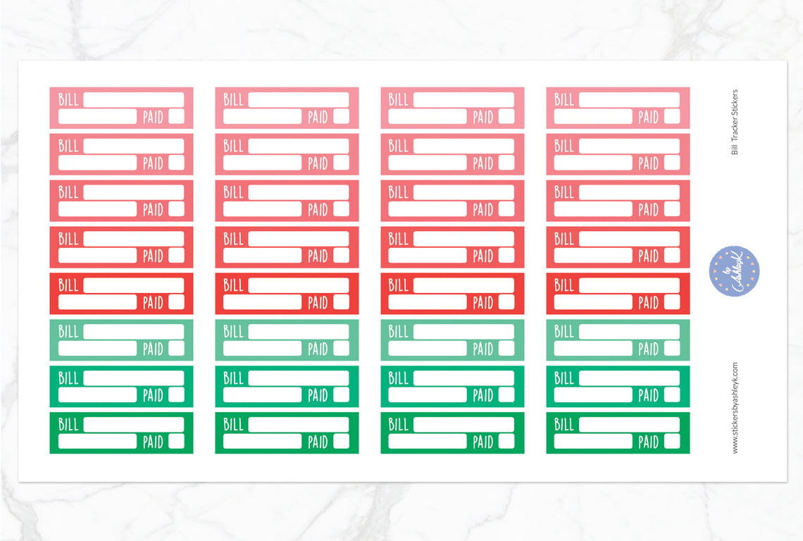 Bill Tracker Stickers - Watermelon