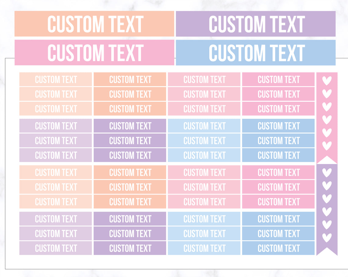 Bold Custom Header Stickers