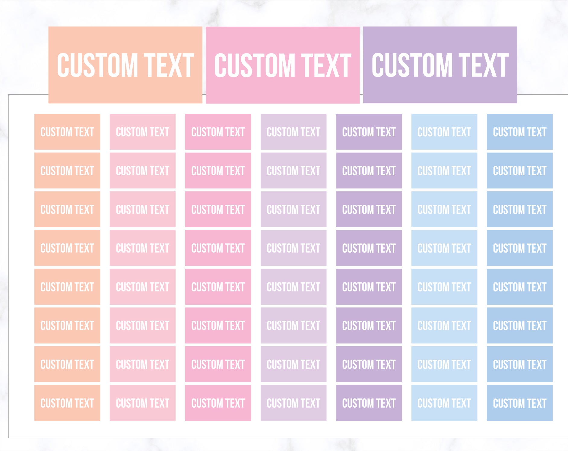 Bold Custom Text Mini Label Stickers