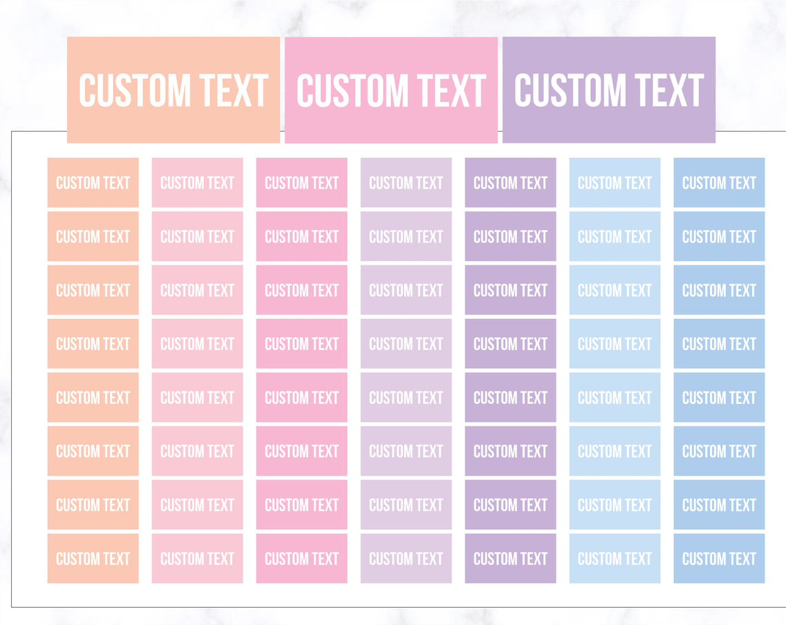 Bold Custom Text Mini Label Stickers