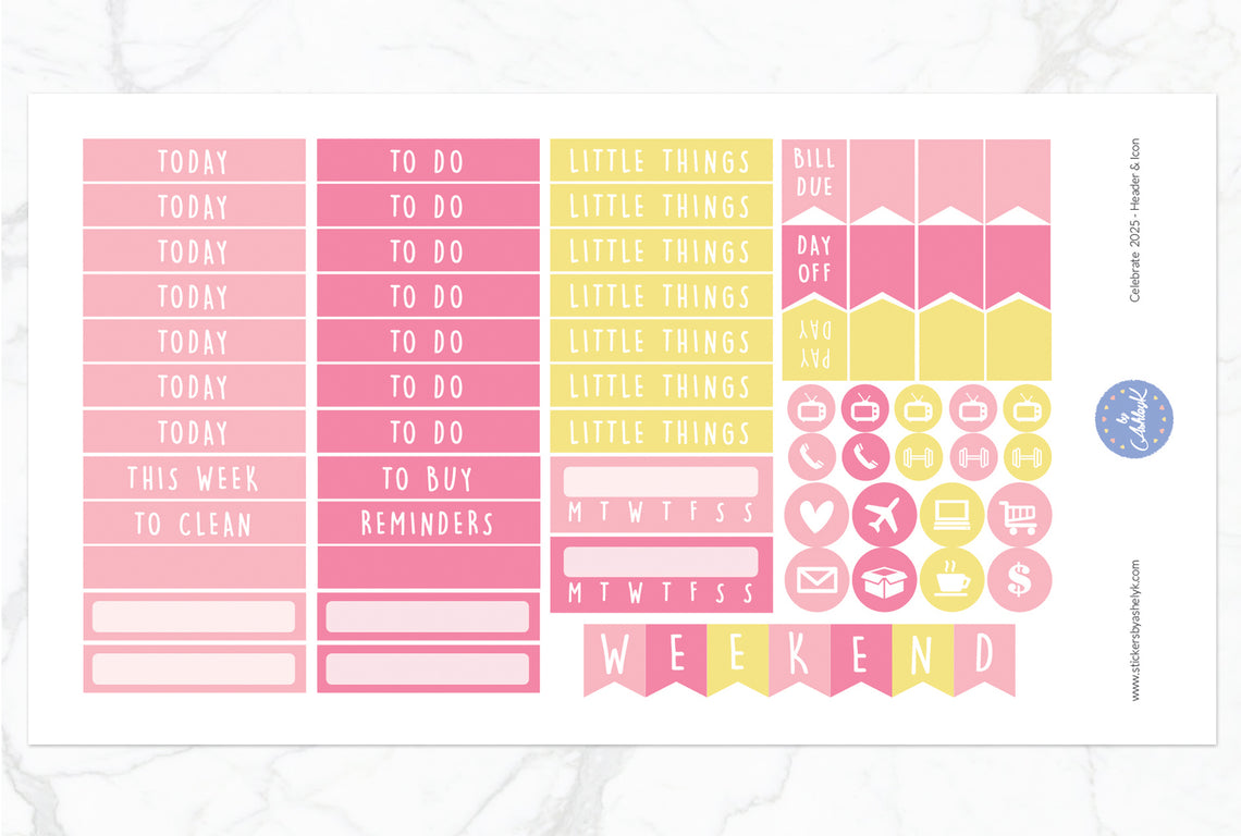 Celebrate 2026 Weekly Kit  - Functional Sheet