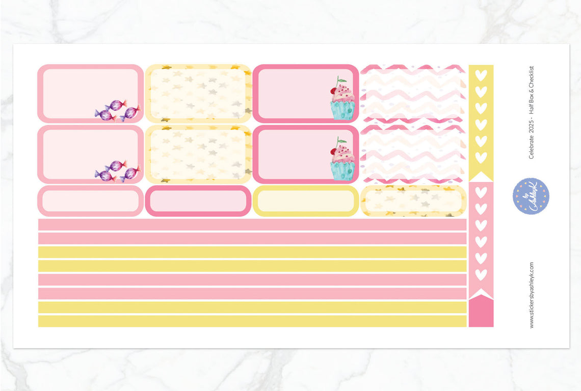 Celebrate 2026 Weekly Kit  - Half Box Sheet