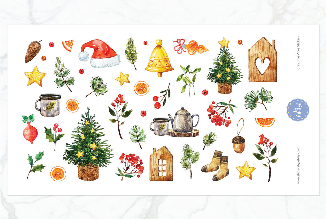Christmas Vibes Decorative Stickers