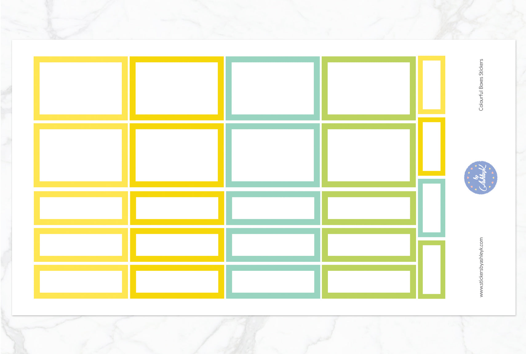 Colourful Boxes Stickers - Lemon&Lime