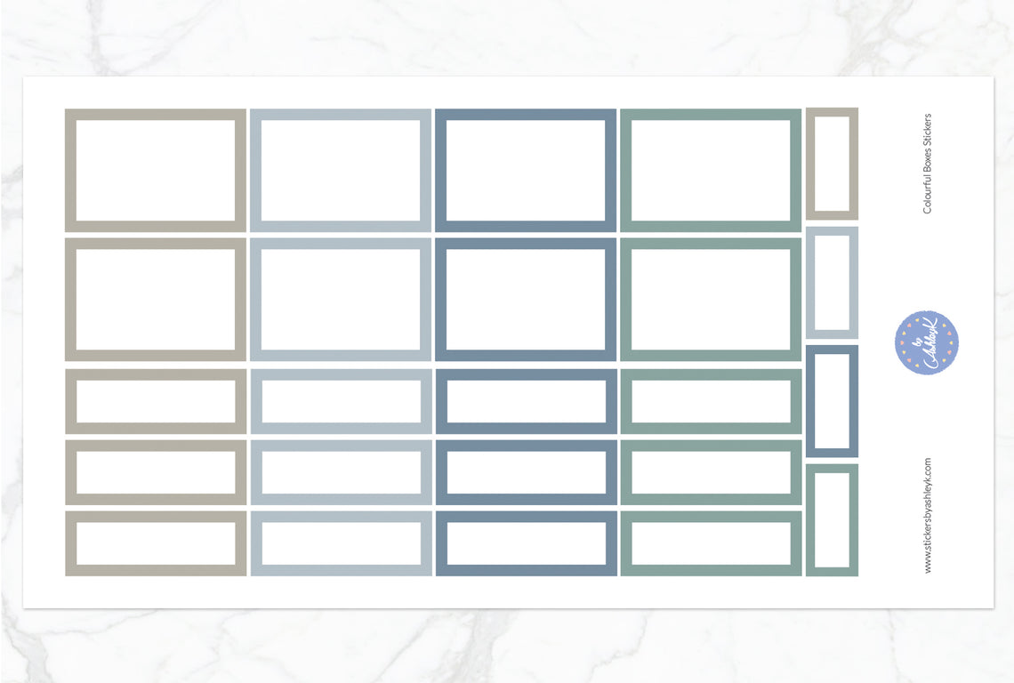 Colourful Boxes Stickers - Modern Neutral