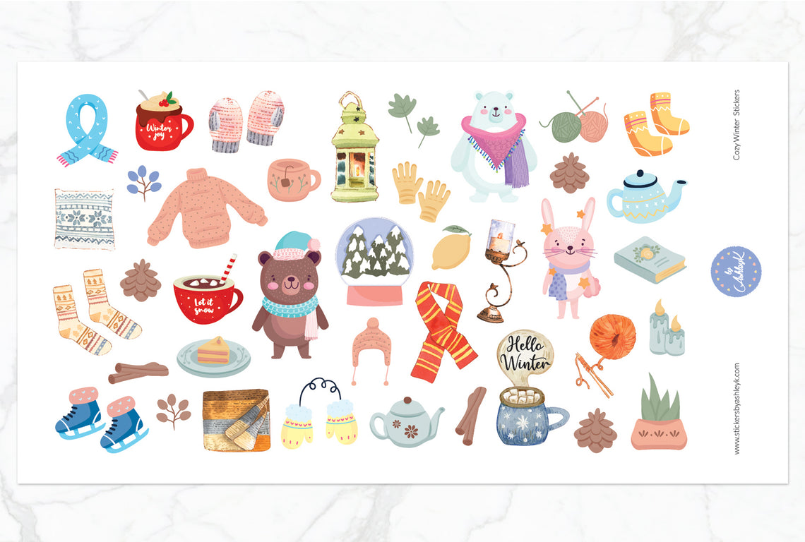 Cozy Winter Decorative Stickers