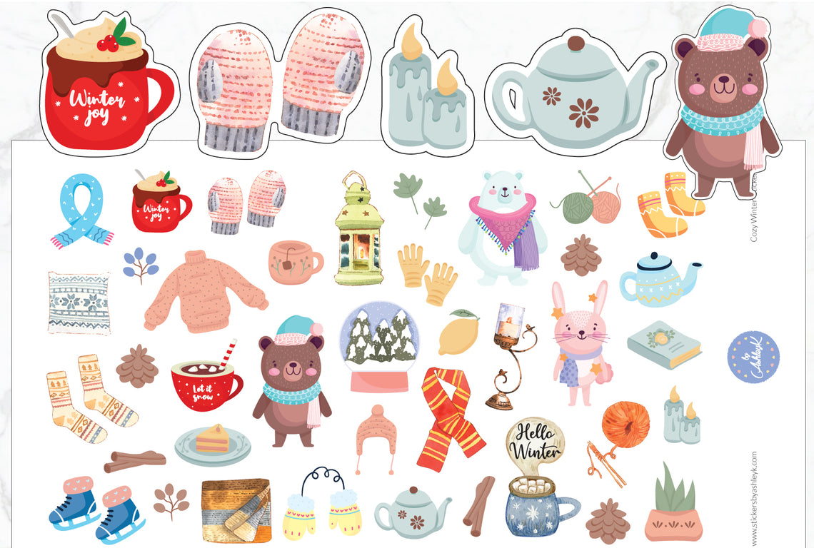 Cozy Winter Decorative Stickers