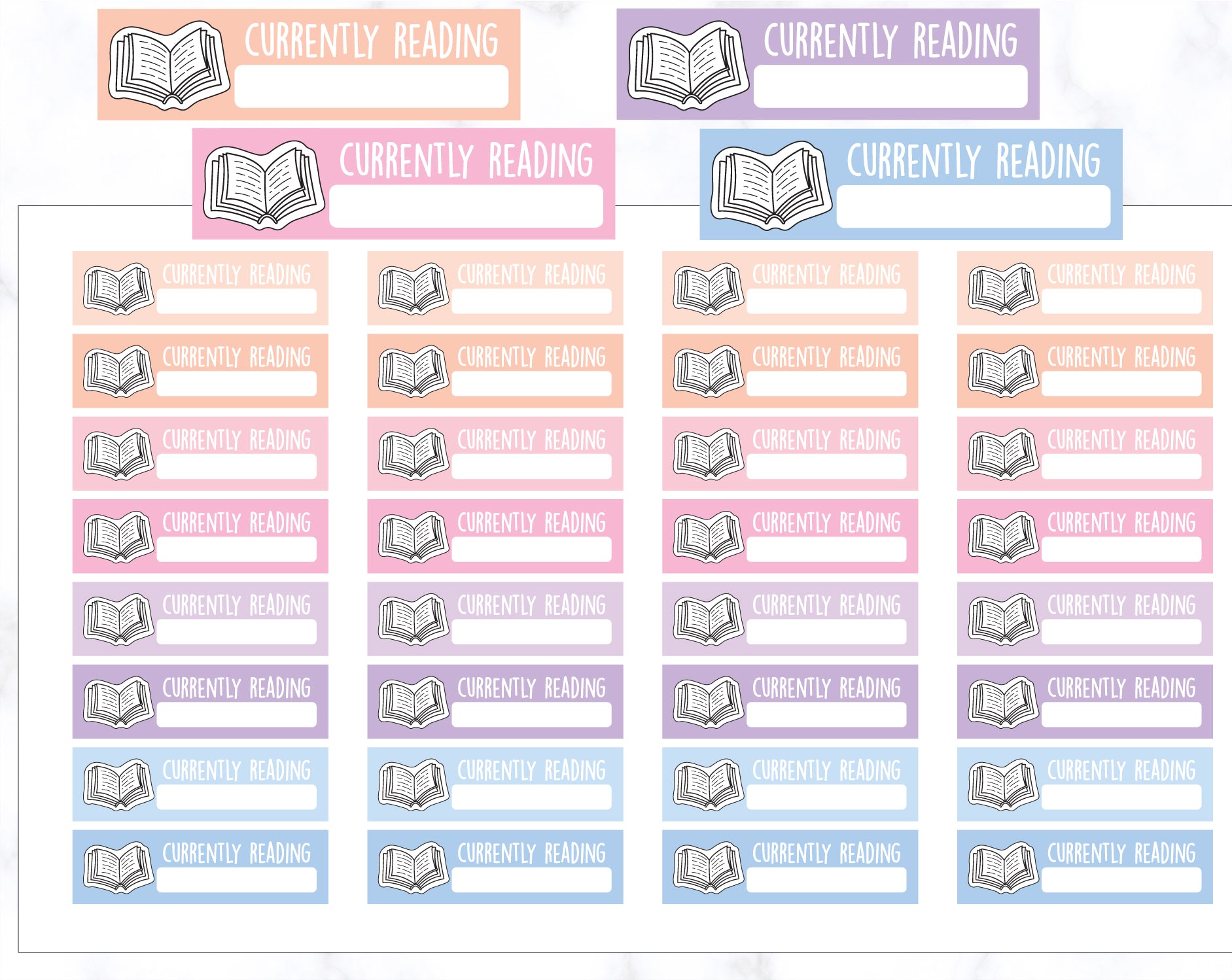 Currently Reading Stickers