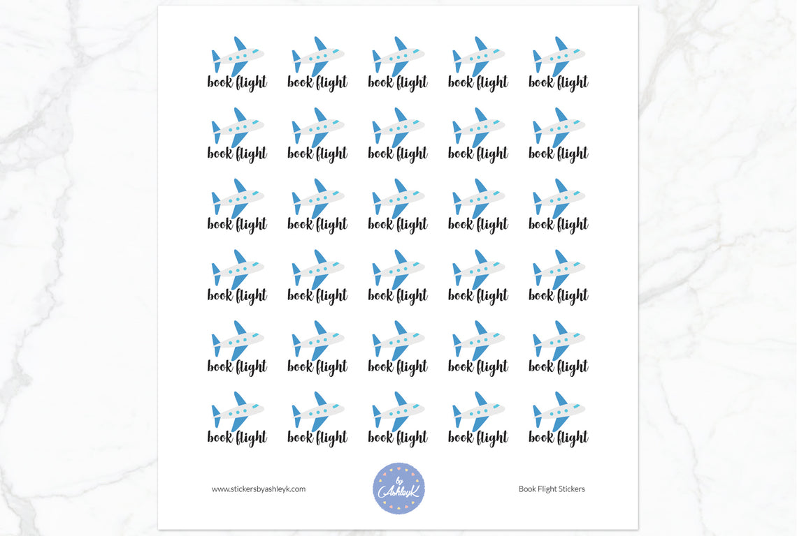 Cute Book Flight Stickers