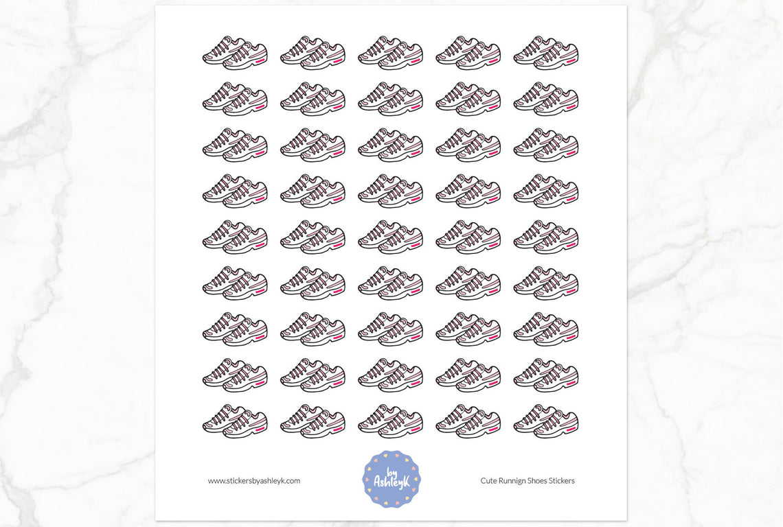 Cute Running Shoes Planner Stickers
