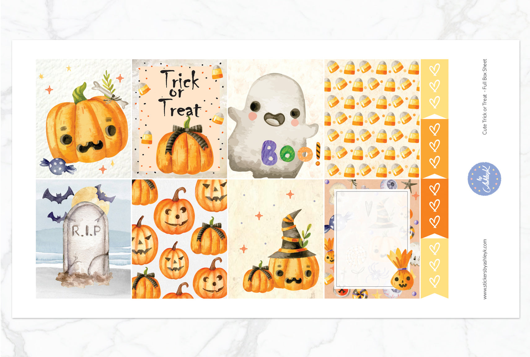 Cute Trick or Treat Weekly Kit  - Full Box Sheet