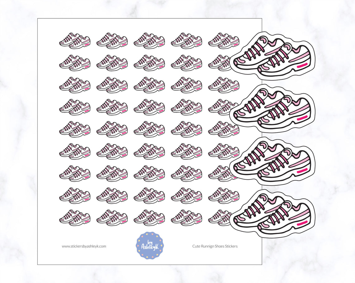Cute Running Shoes Planner Stickers