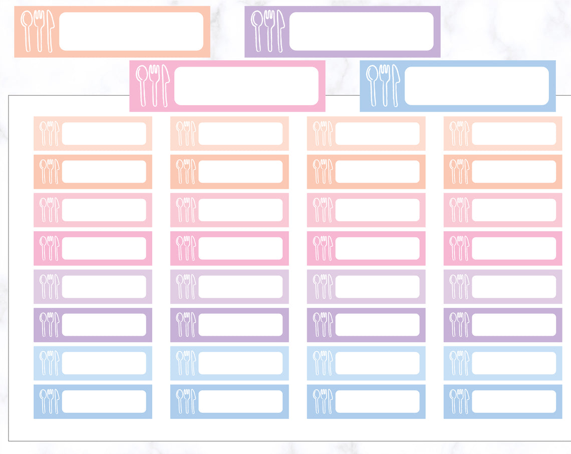 Daily Meal Tracker Stickers