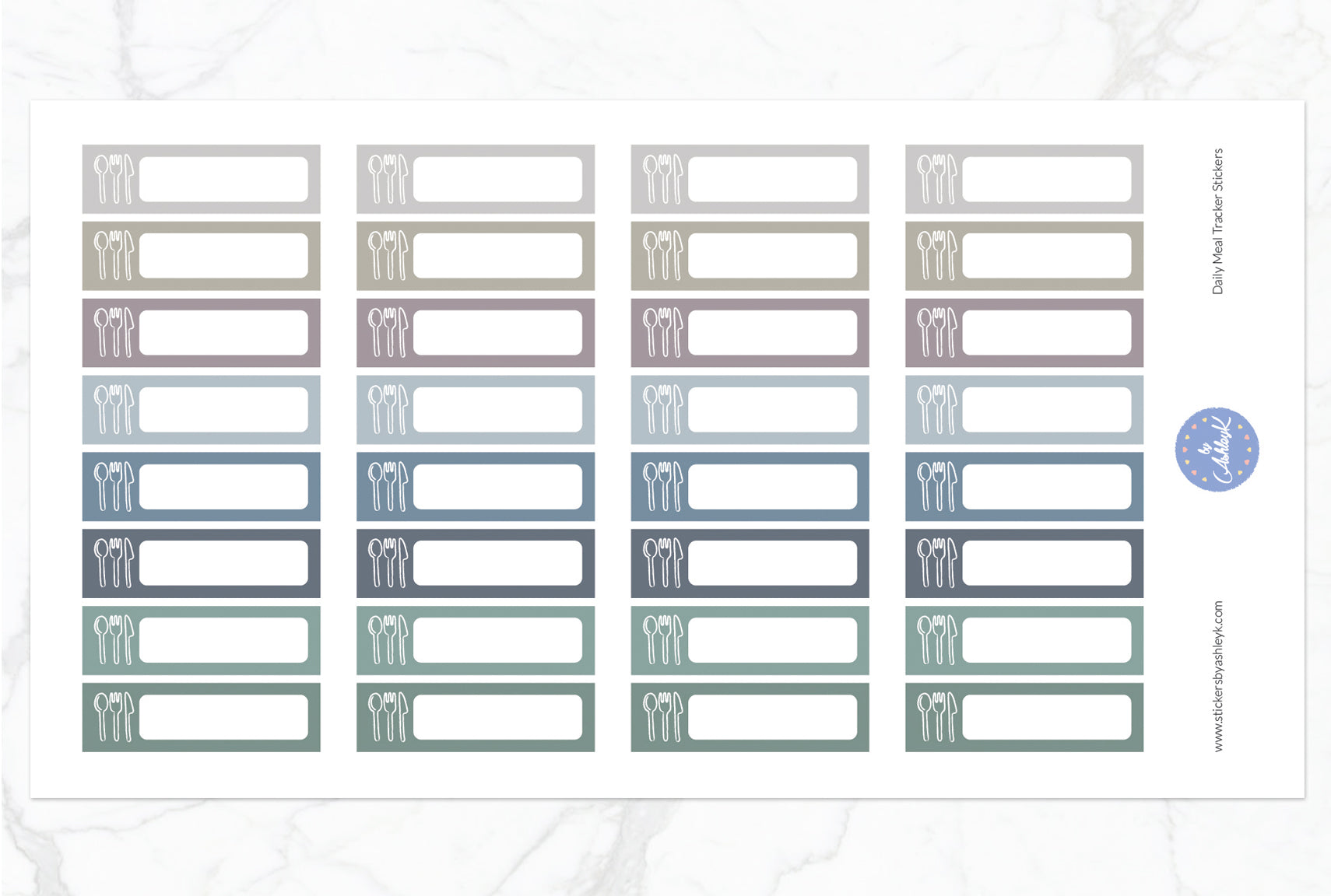 Daily Meal Tracker Stickers - Modern Neutral