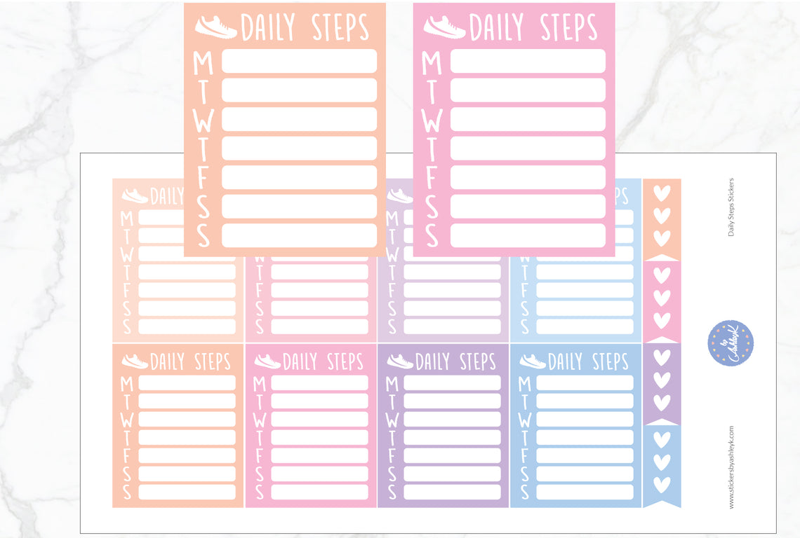 Daily Steps Planner Stickers