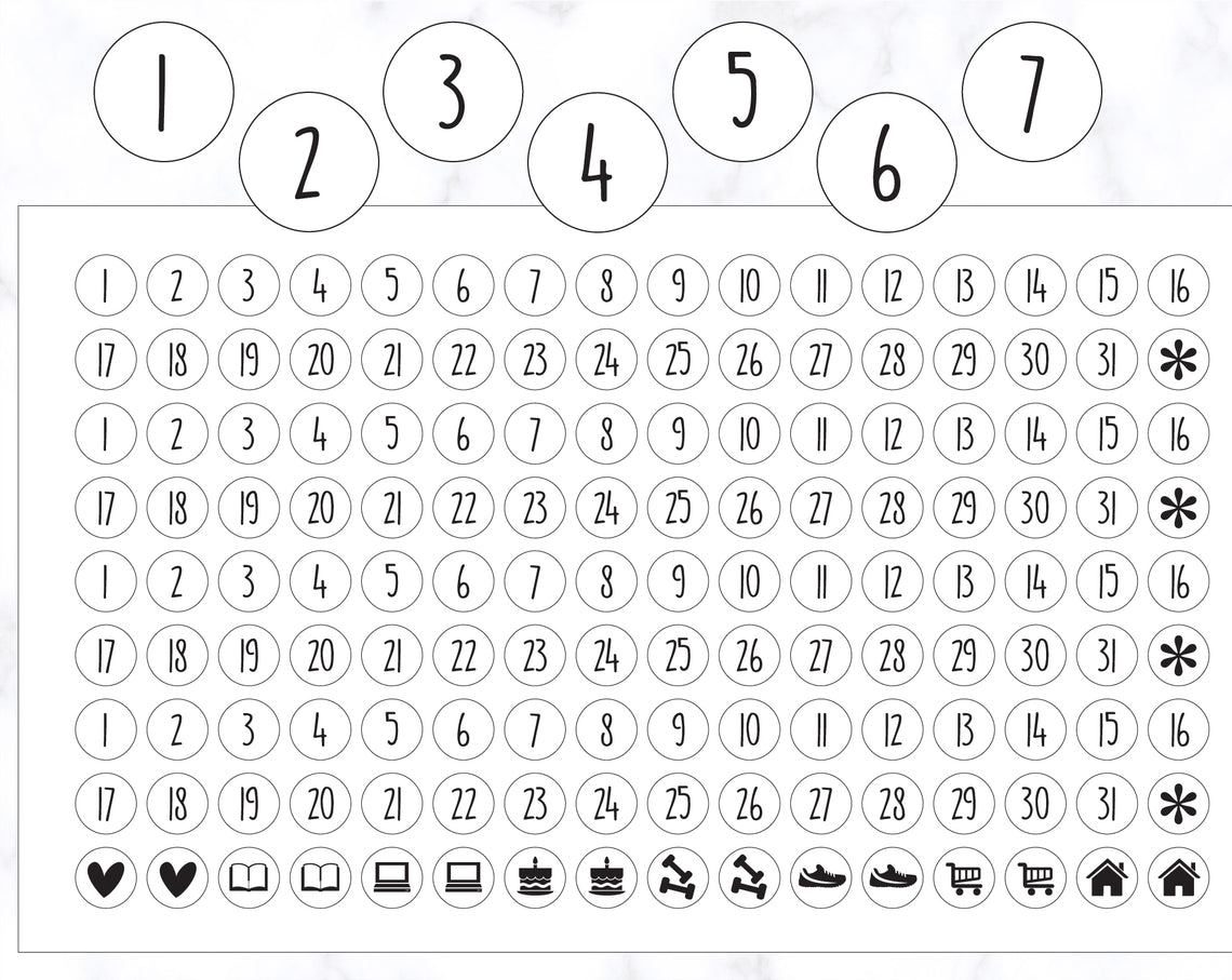 Date Stickers 2