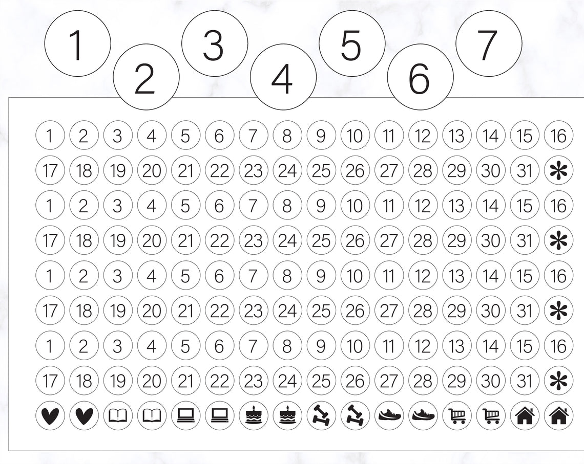 Date Stickers 9