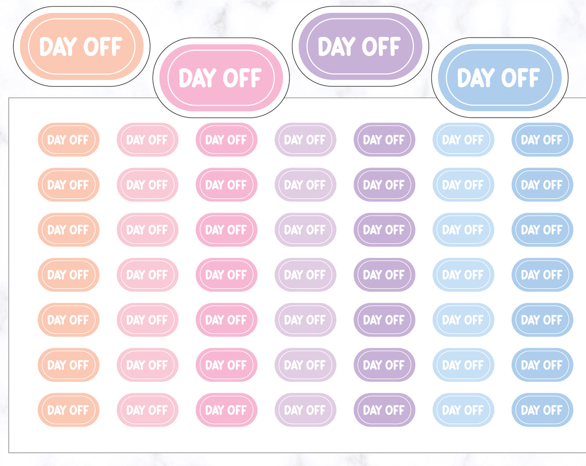 Day Off Button Stickers