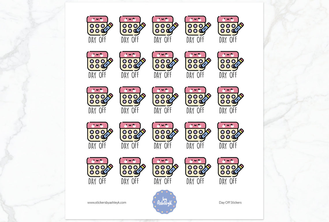 Day Off Planner Stickers