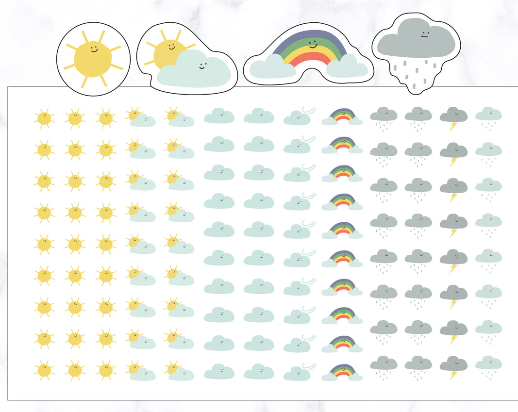 Doodle Weather Stickers