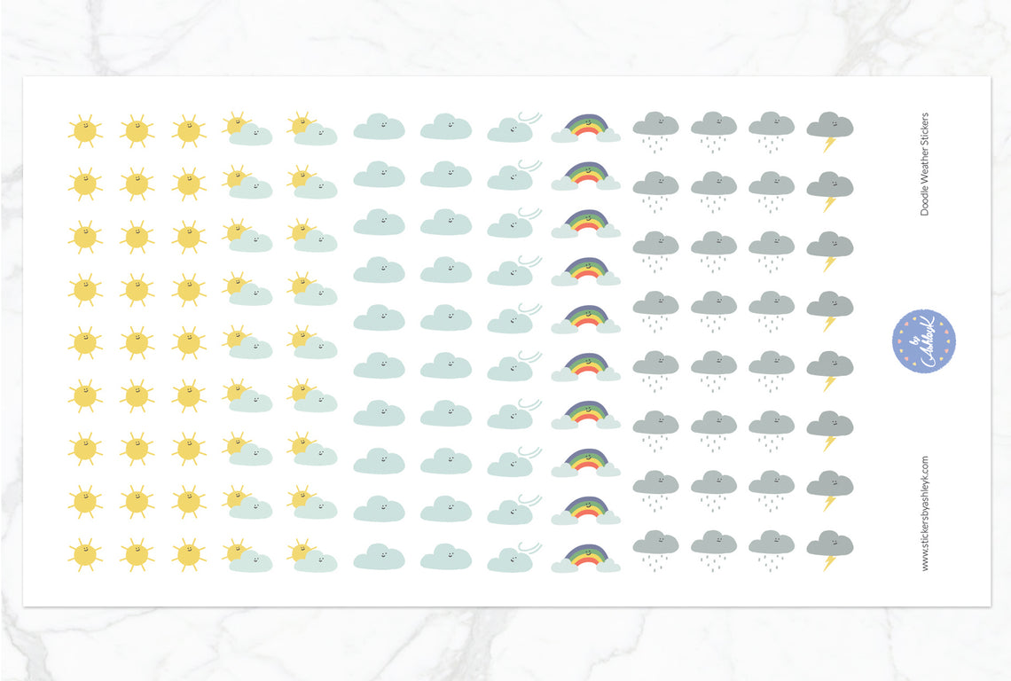 Doodle Weather Stickers_Without Snow
