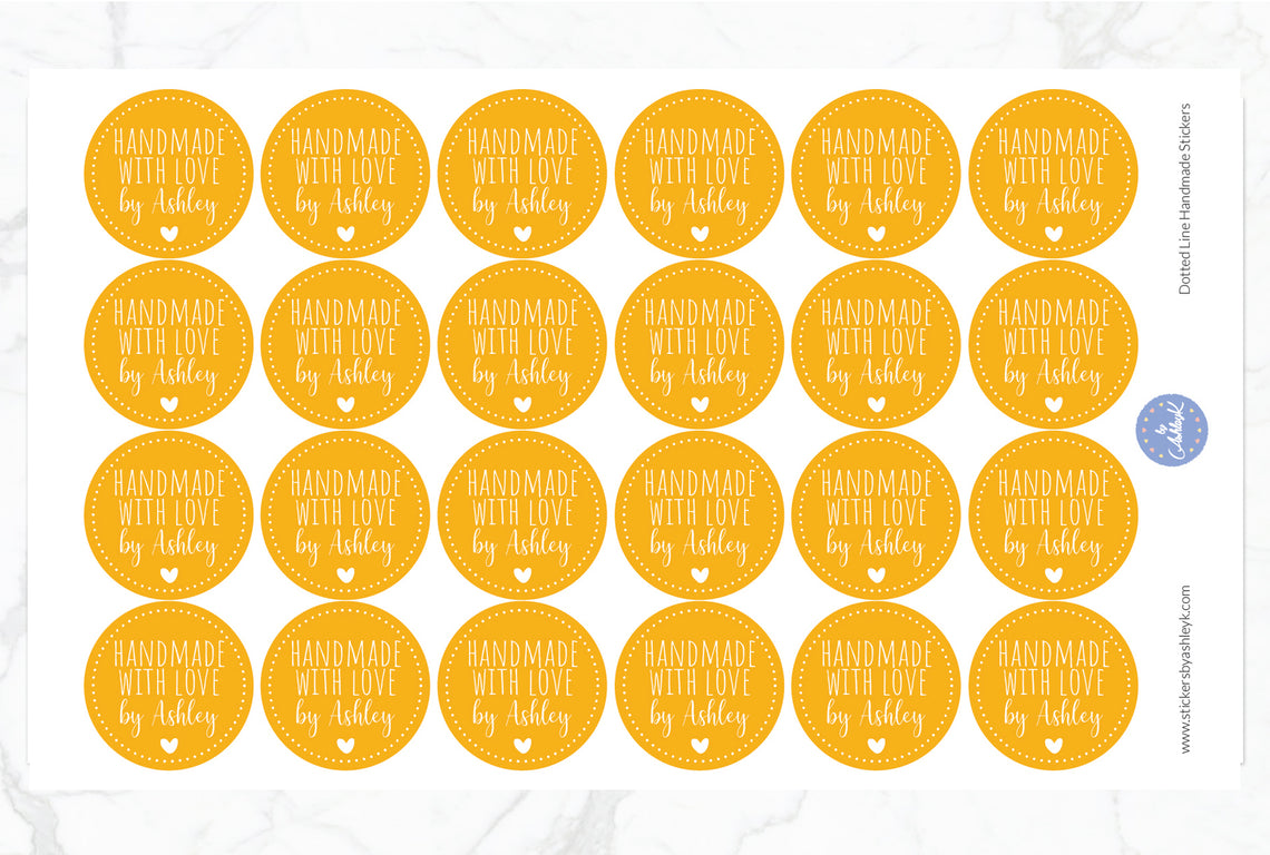 Dotted Line Handmade Stickers