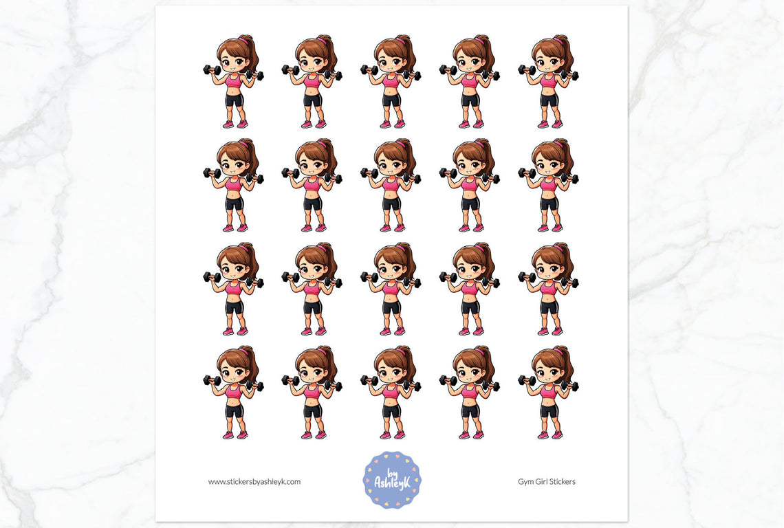 Gym Girl Planner Stickers