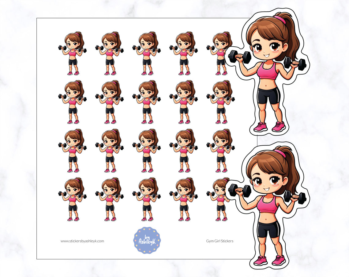 Gym Girl Planner Stickers