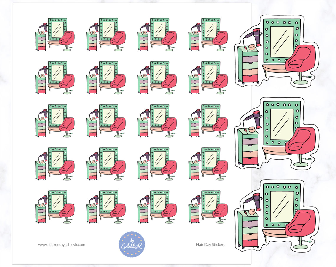Hair Day Planner Stickers
