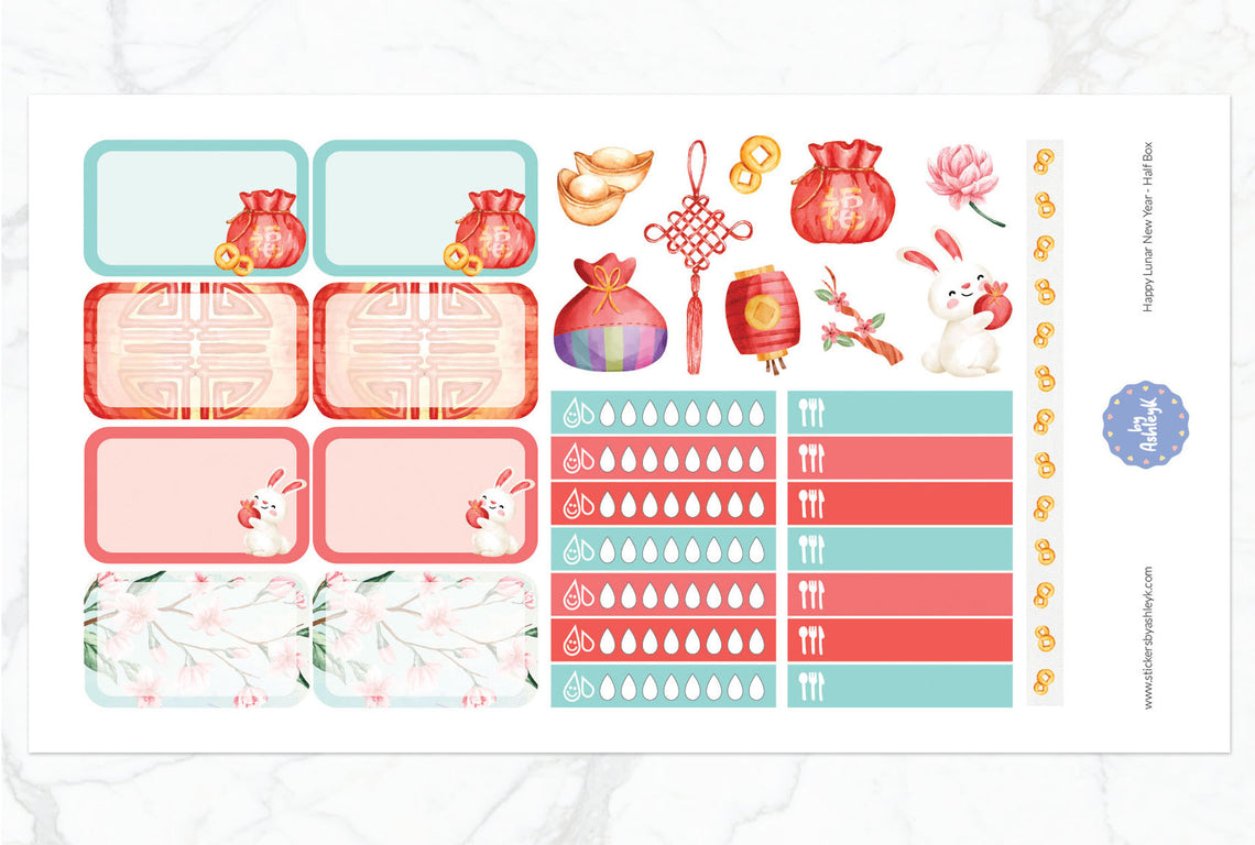 Happy Lunar New Year Weekly Kit  - Half Box Sheet