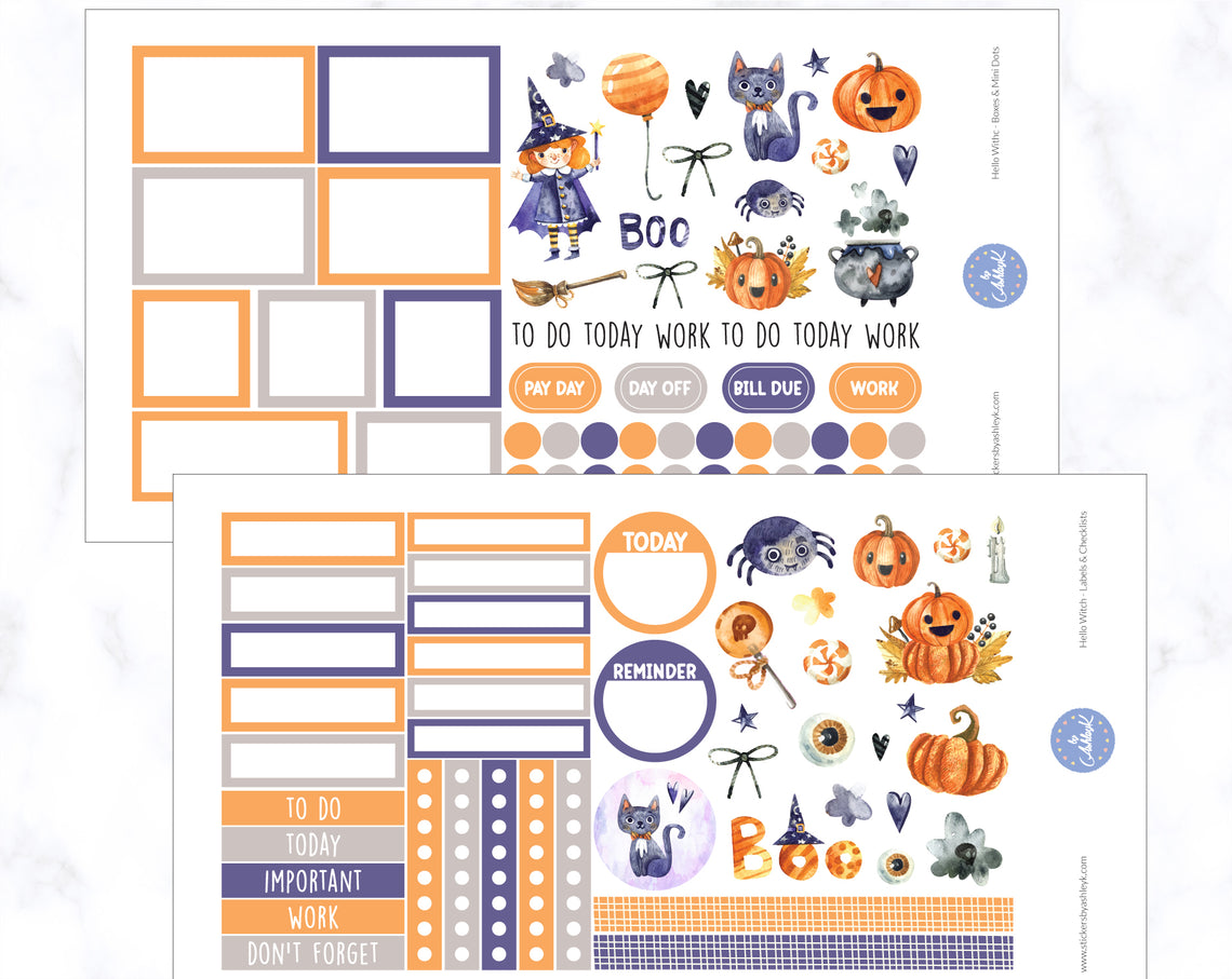 Hello Witch Weekly Spread Stickers