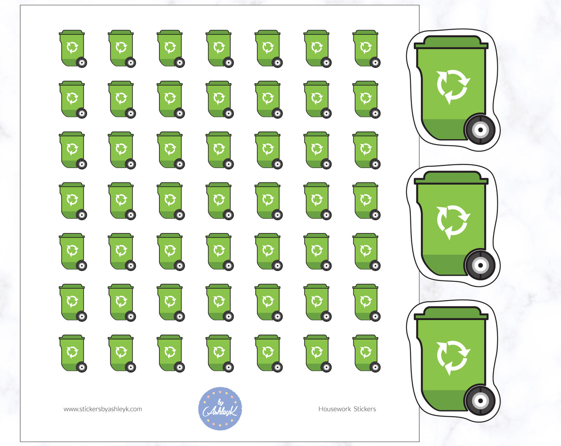 Recycle Housework Planner Stickers
