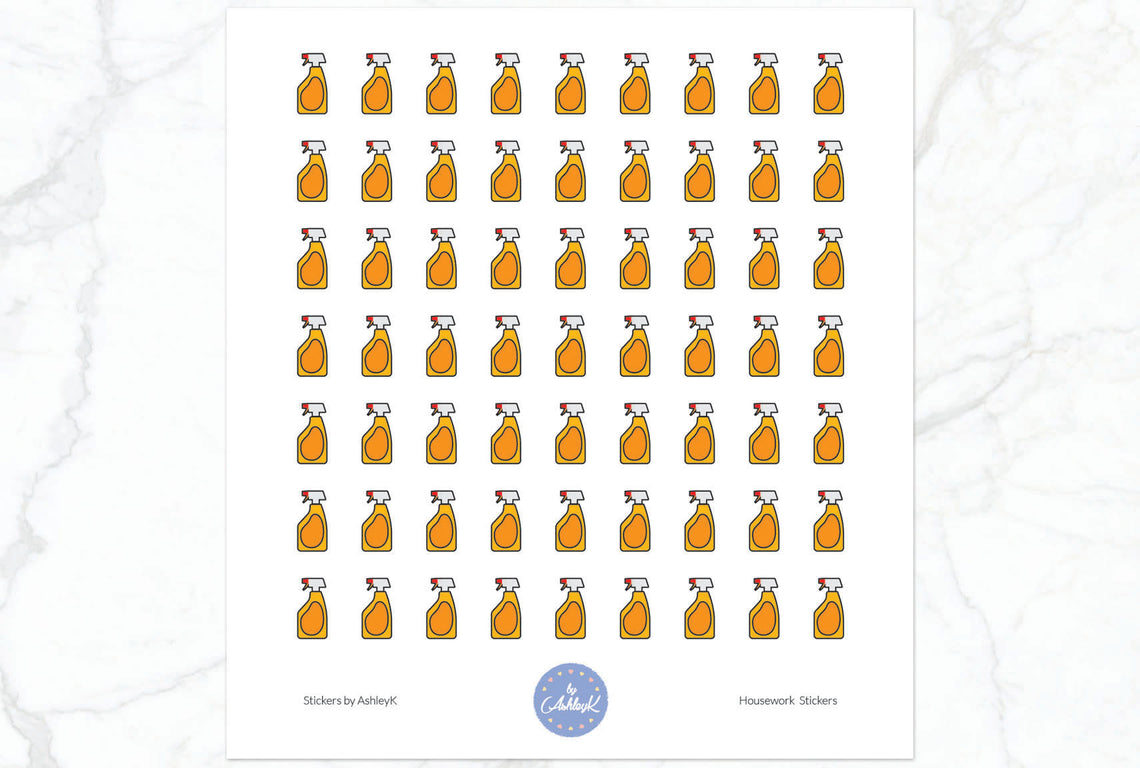 Spray Housework Planner Stickers