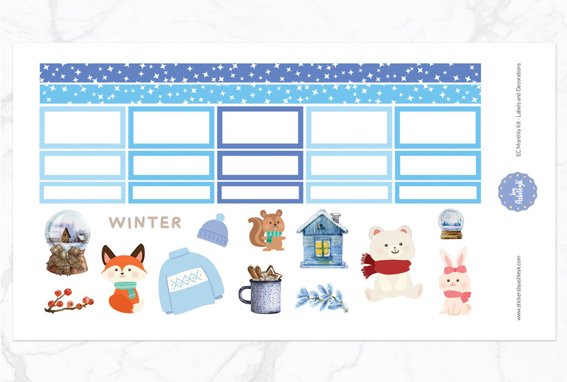 July Erin Condren Monthly Kit - Labels & Decorations