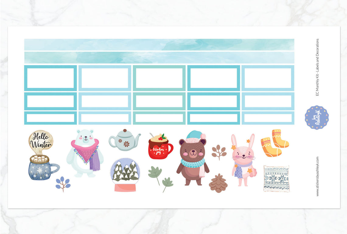 Erin Condren June Monthly Kit - Labels & Decorations