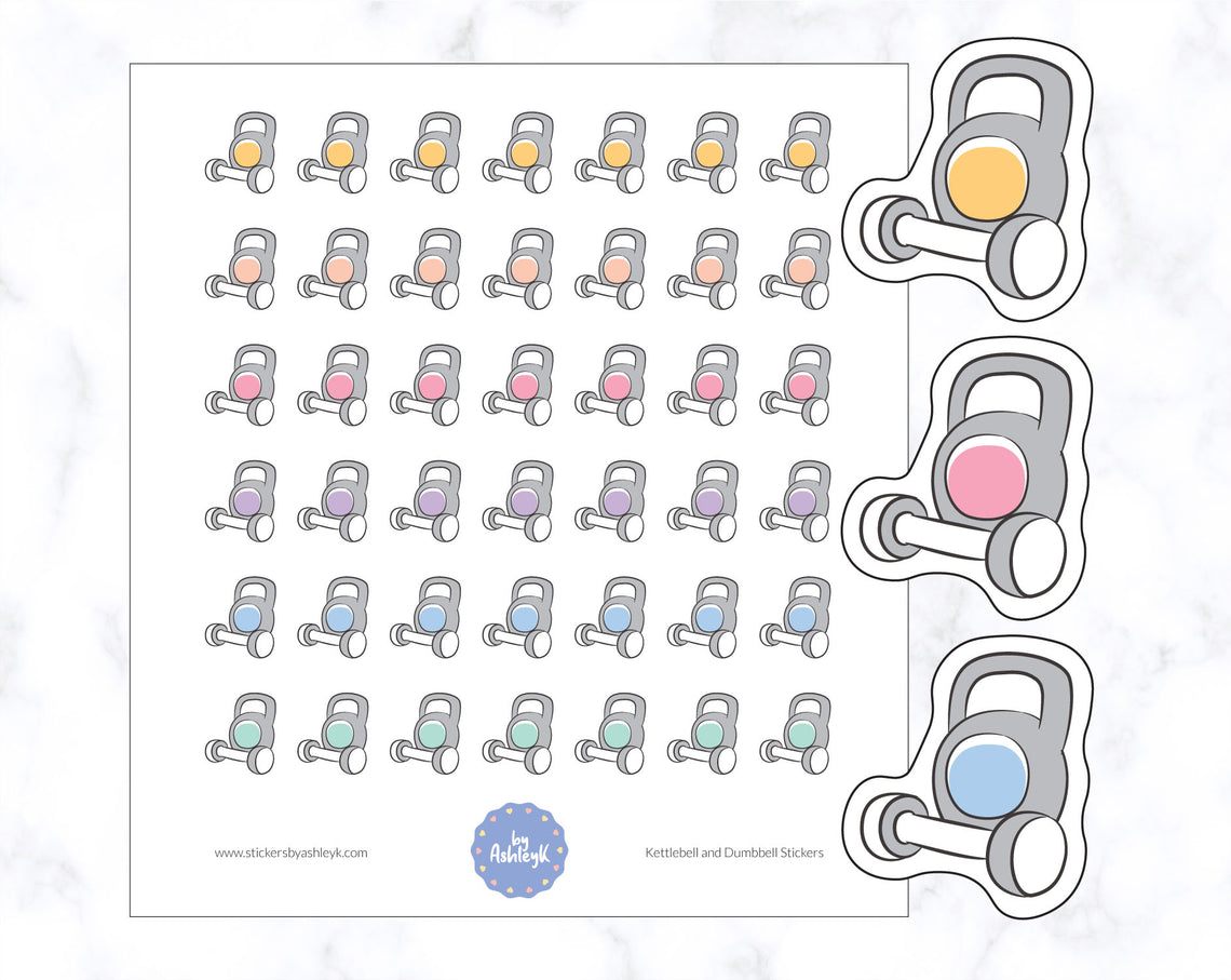 Kettlebell and Dumbbell Stickers