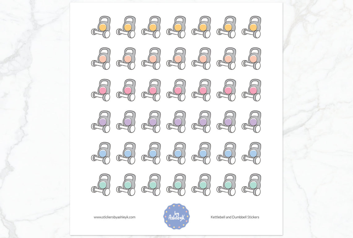 Kettlebell and Dumbbell Stickers