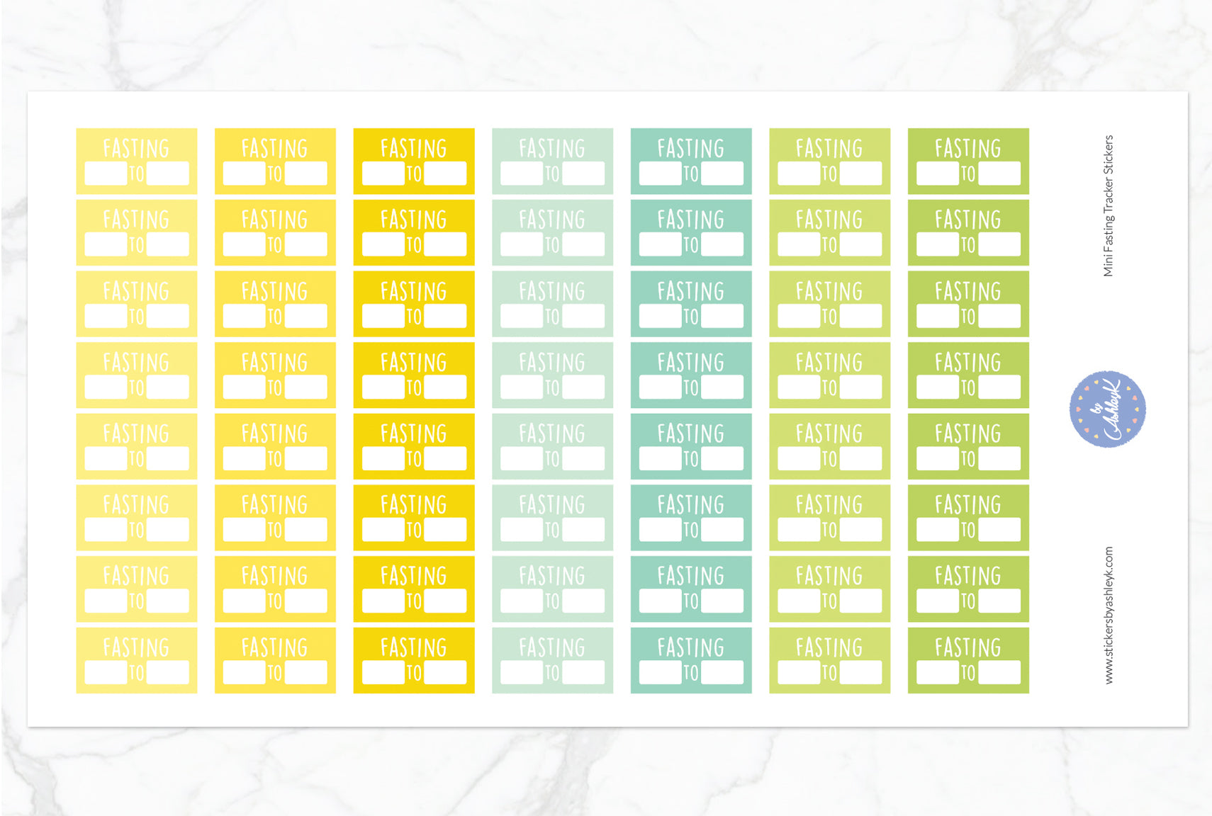 Mini Fasting Stickers - Lemon&Lime