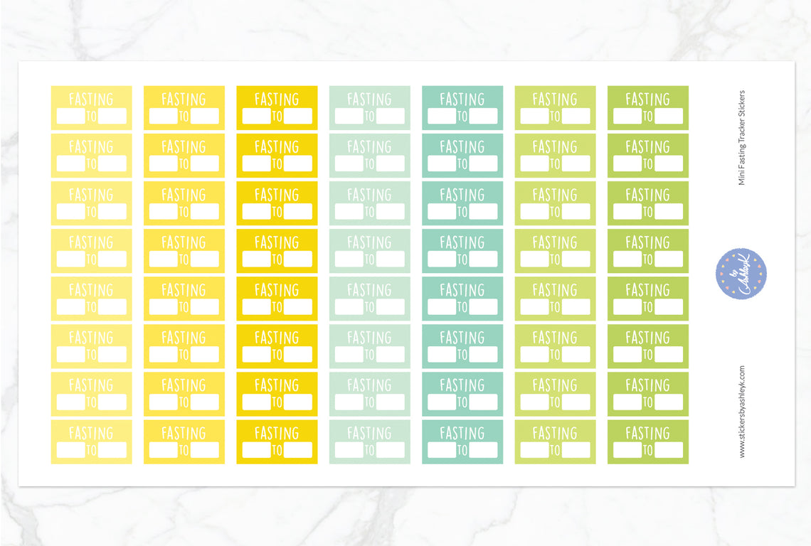 Mini Fasting Stickers - Lemon&Lime