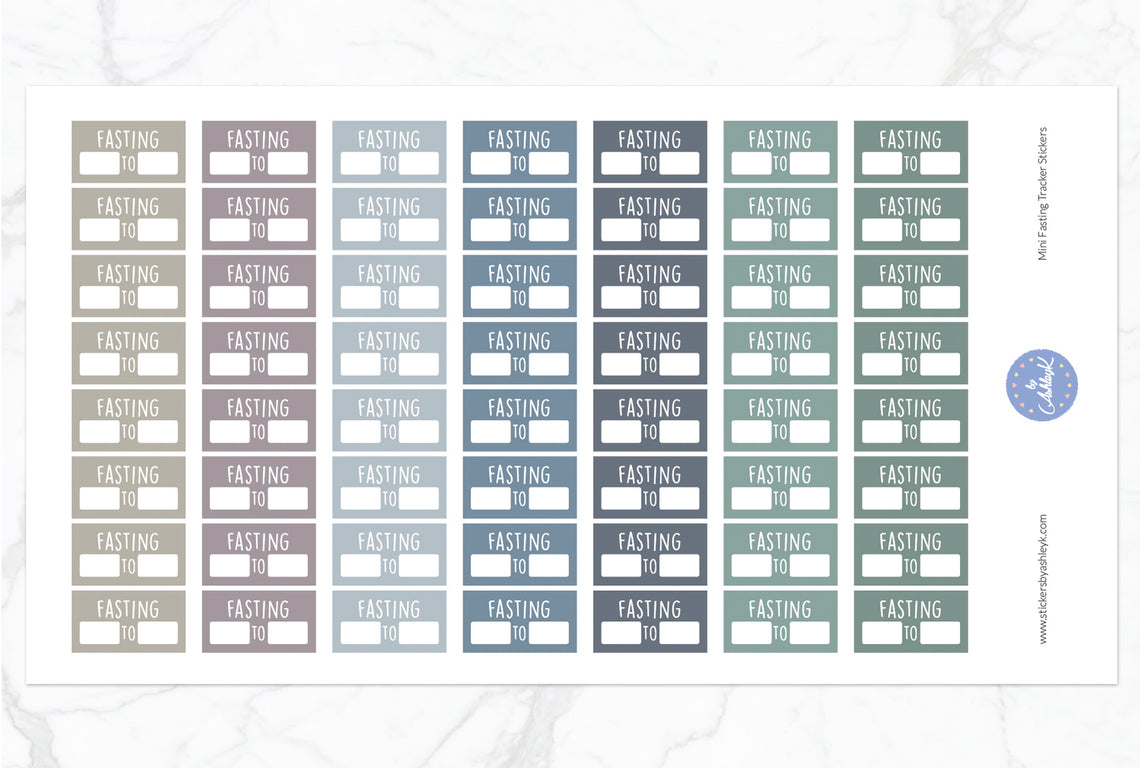 Mini Fasting Stickers - Modern Neutral