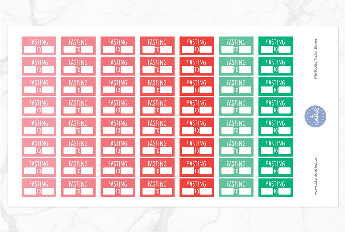Mini Fasting Stickers - Watermelon
