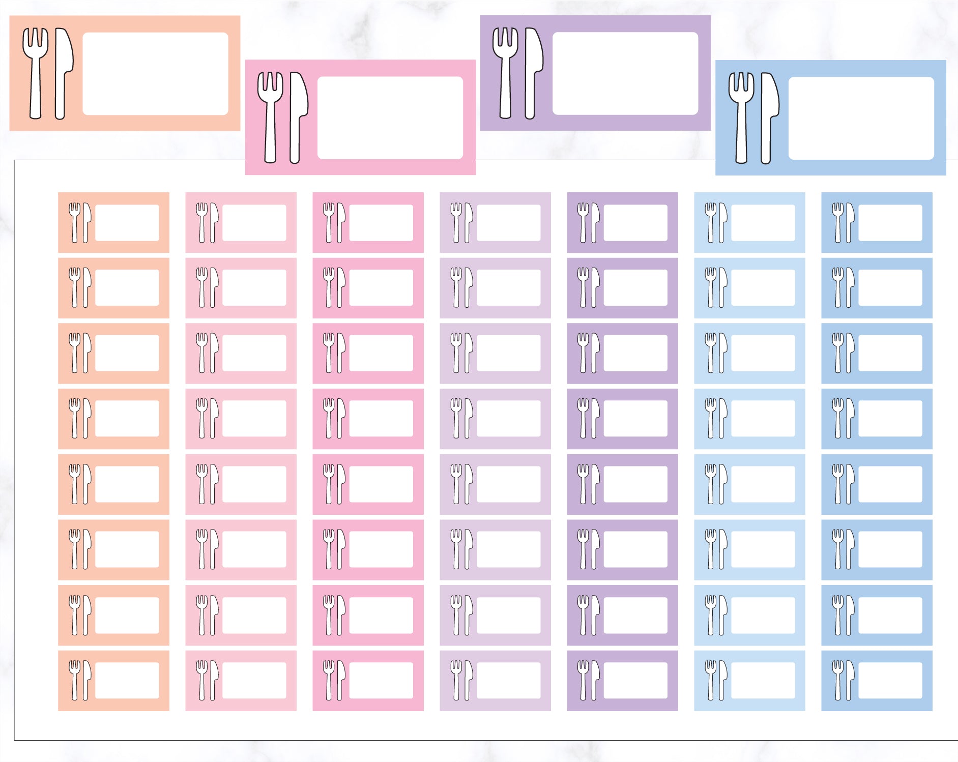 Mini Meal Tracker Planner Stickers