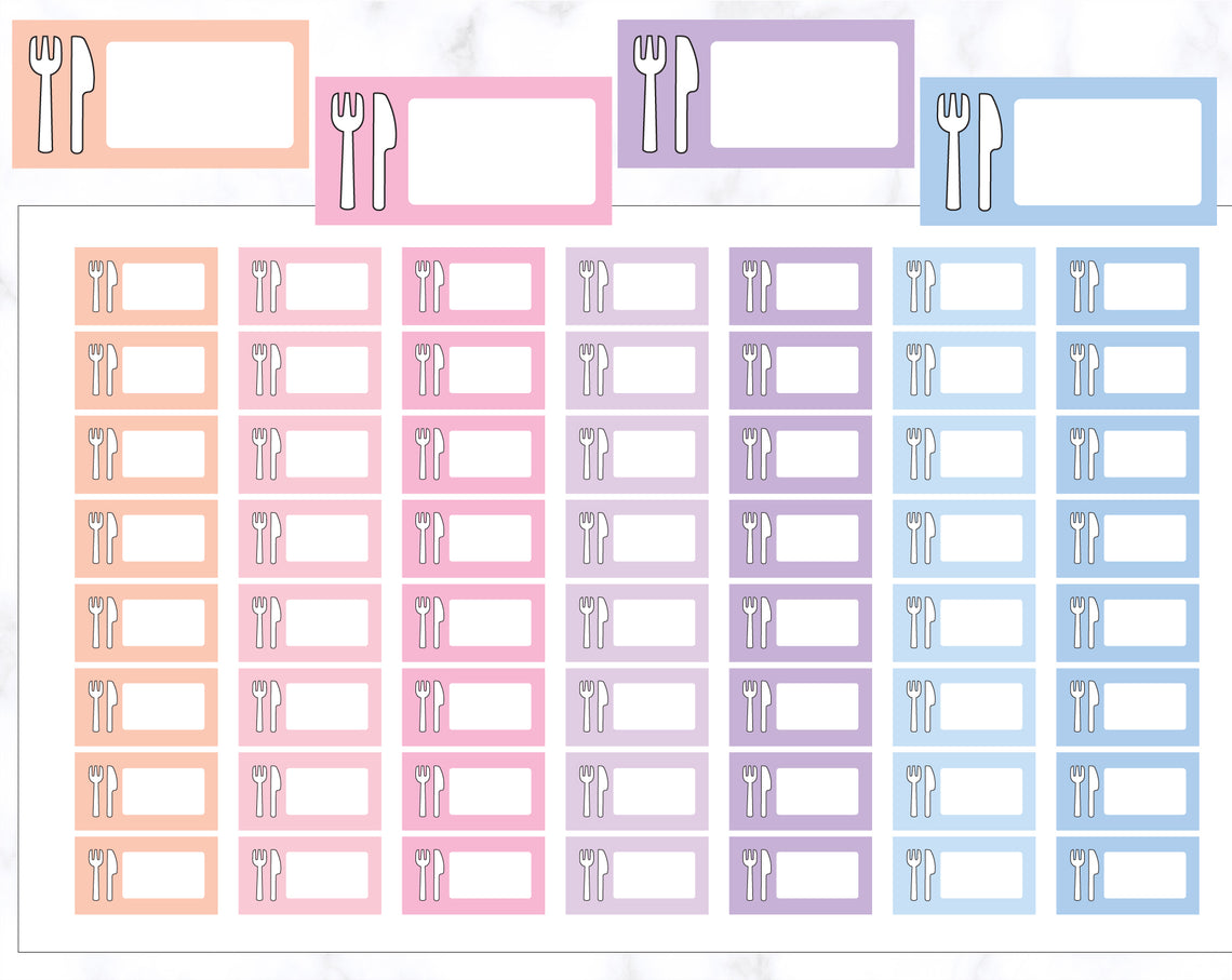Mini Meal Tracker Planner Stickers