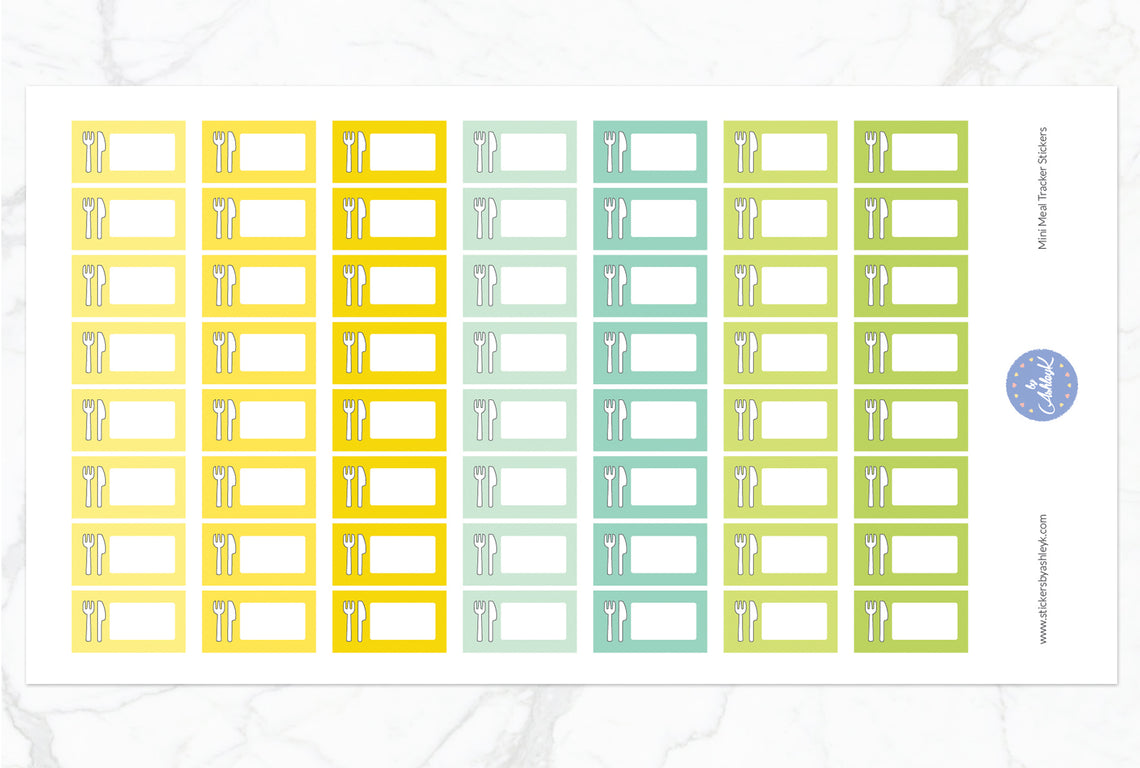 Mini Meal Tracker Stickers - Lemon&Lime