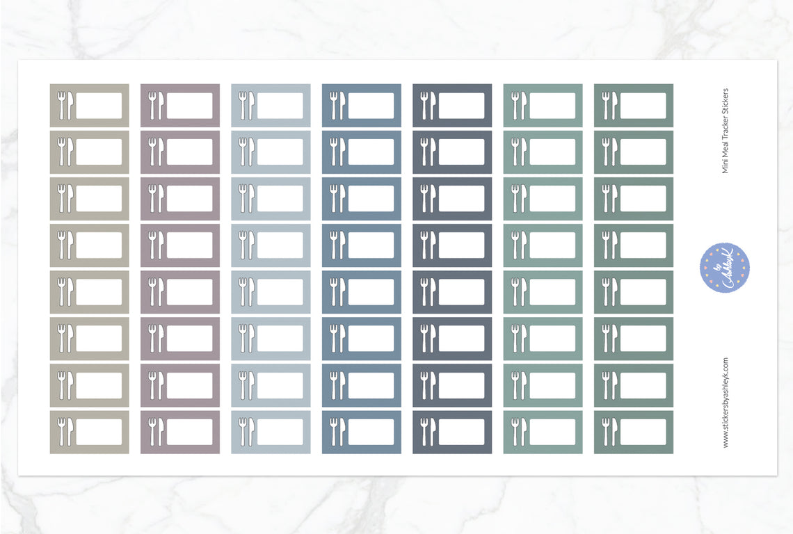 Mini Meal Tracker Stickers - Modern Neutral