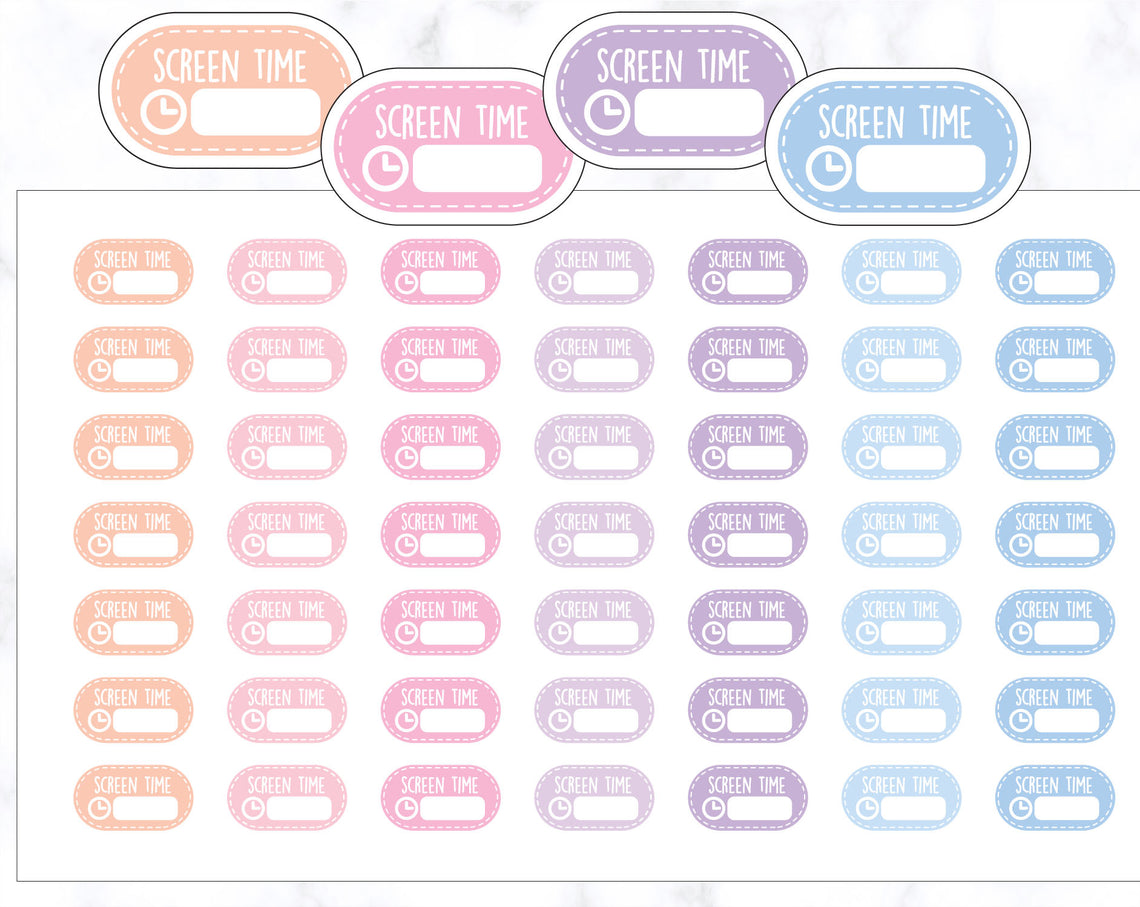 Mini Screen Time Tracker Planner Stickers