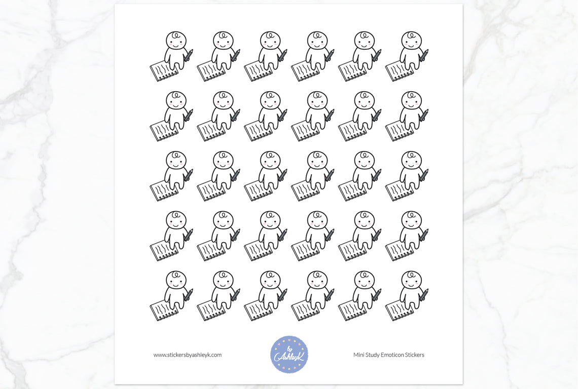 Mini Study Emoticon Stickers