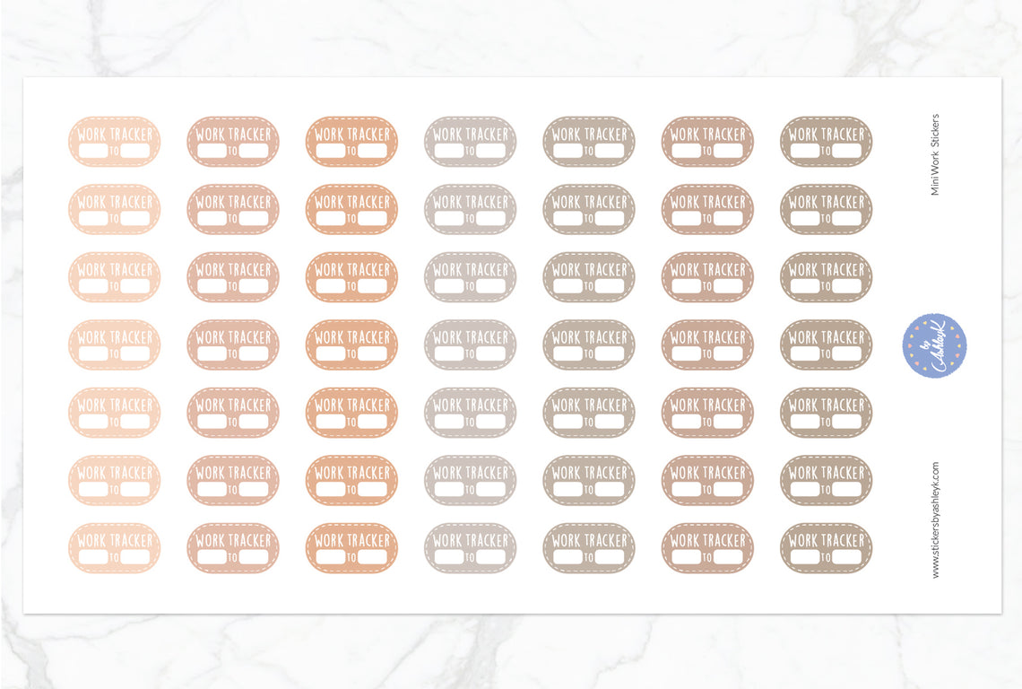 Mini Work Stickers - Beige Neutral