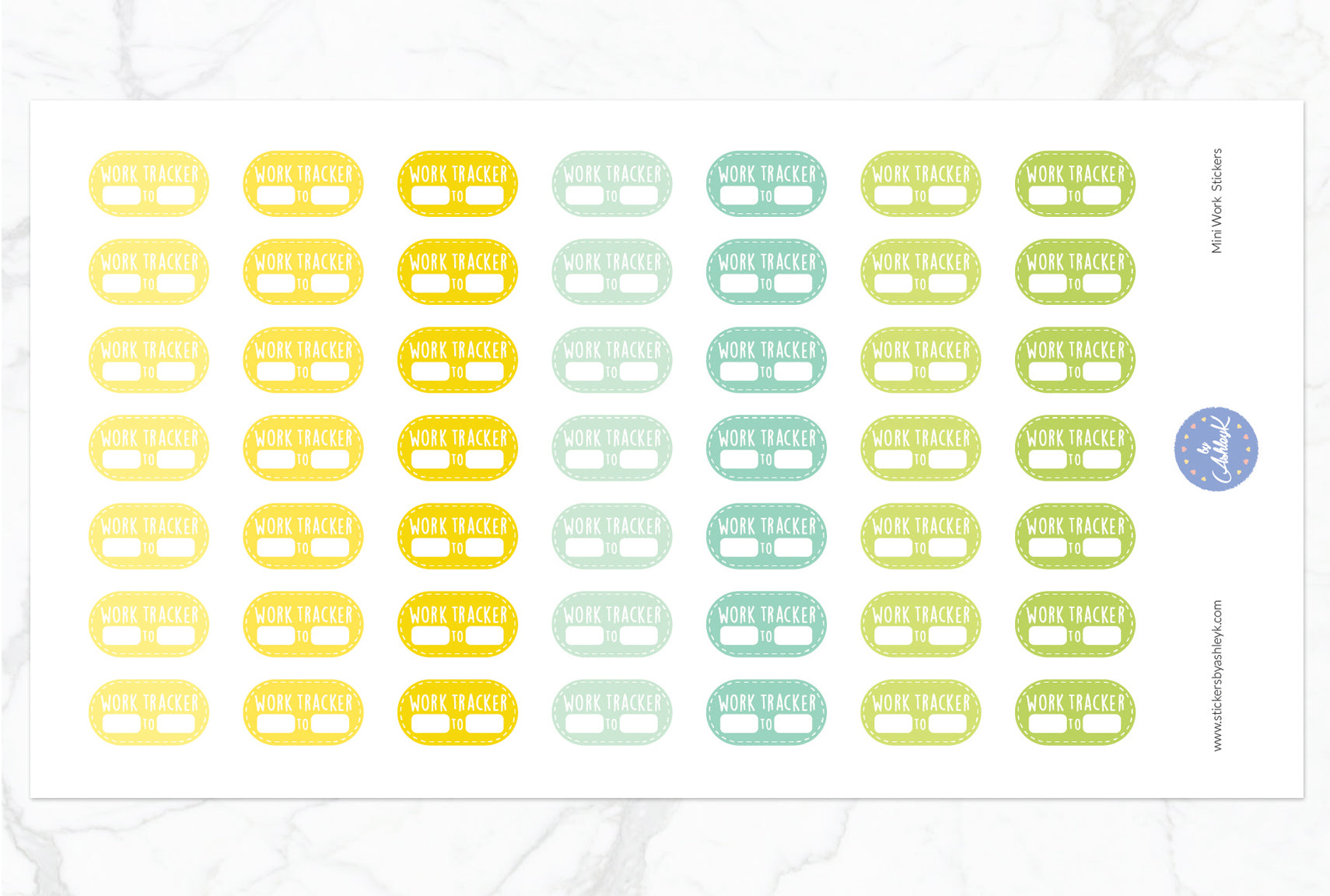 Mini Work Stickers - Lemon&Lime